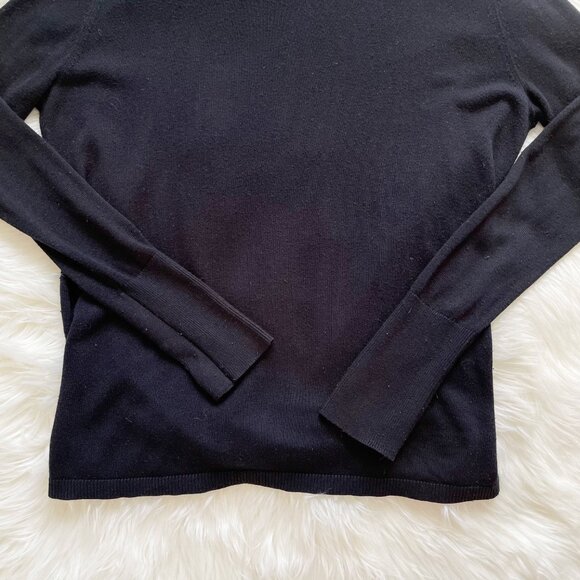 Lululemon Black Boolux Cashmere Tencel Bring It Backend Open Back Sweater - Picture 4 of 6